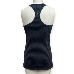 Lululemon Cool Racerback Tank Black Gray Stripe